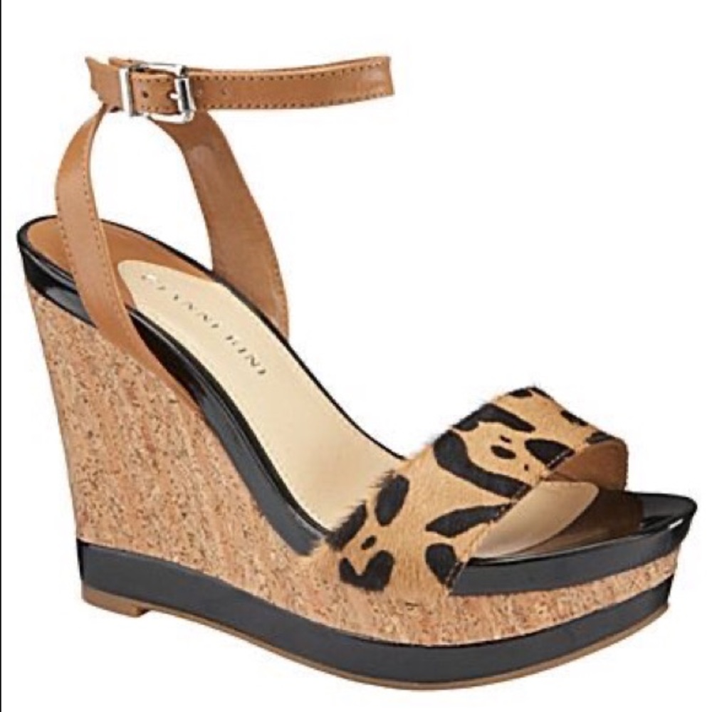 Leopard Gianni Bini Wedges